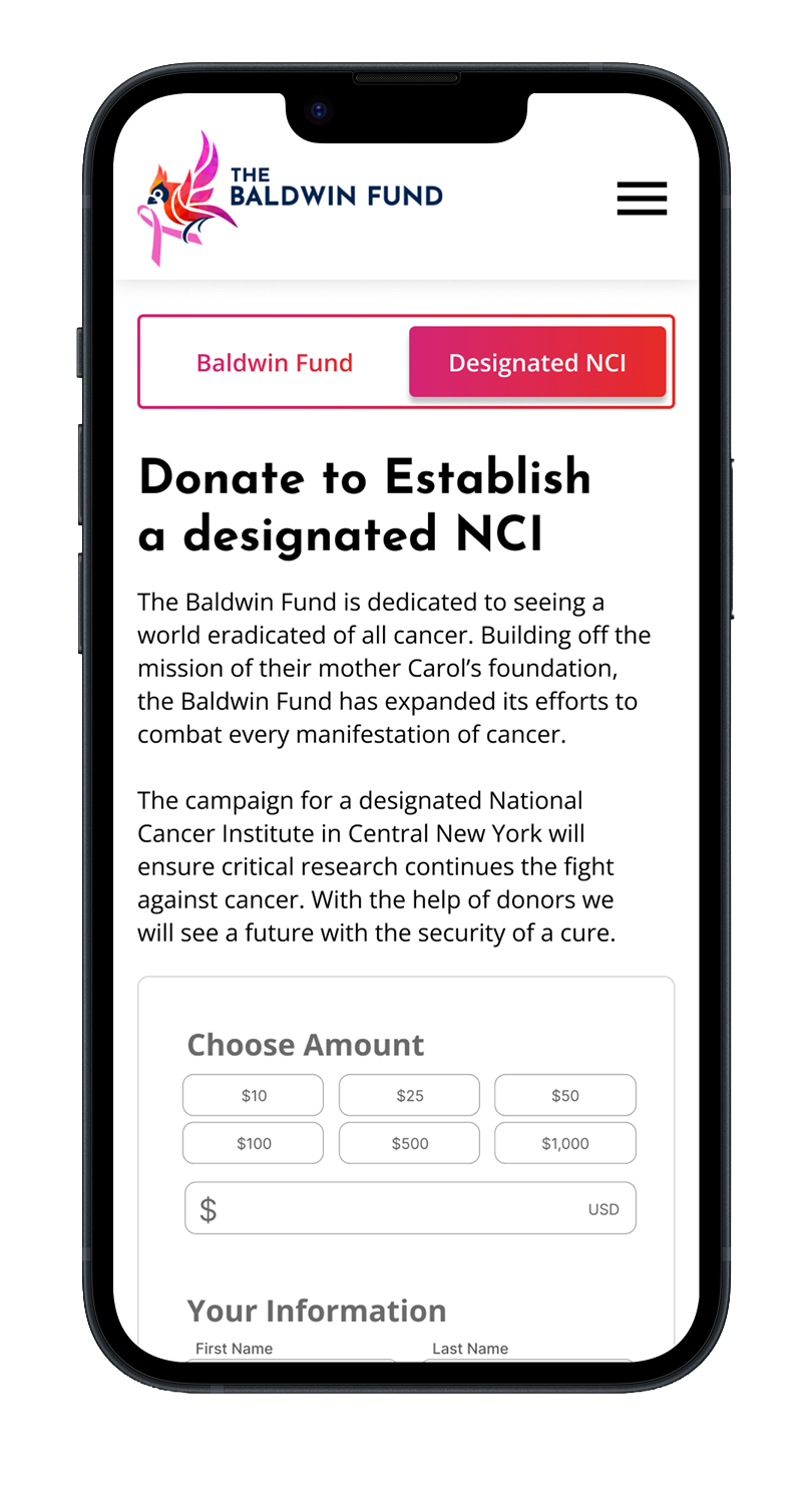 Donate page